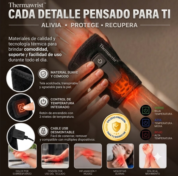 Thermawrist™  Muñequera con Alivio Termico Inteligente